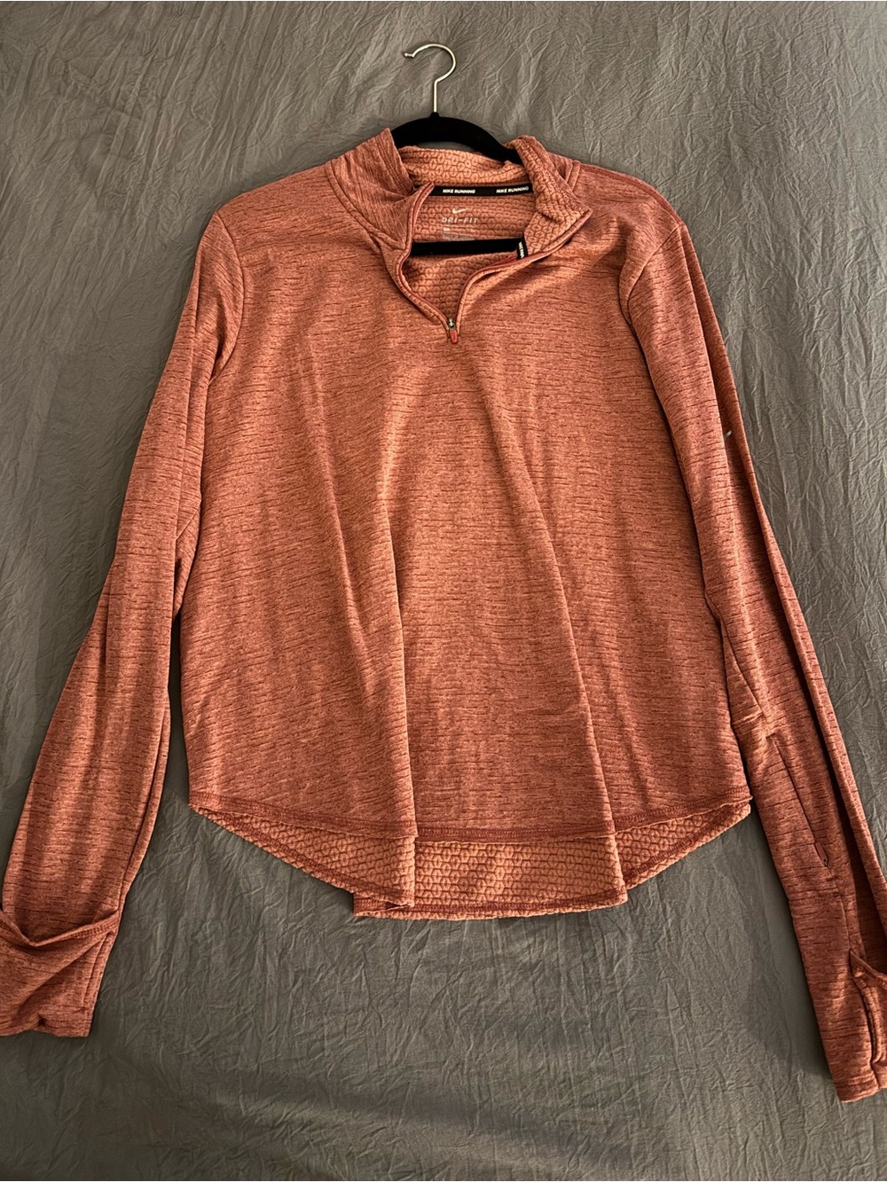 Nike Women's Quarter-Zip Pullover Top - Rust
